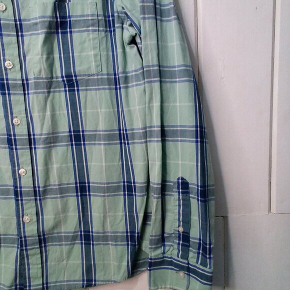 Old Navy Shirt Men L Everyday Shirt Slim Fit Long Sleeve Button Up Plaid - Picture 8 of 15